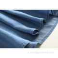 Abito con soffitto in denim in denim ad alta manica da donna